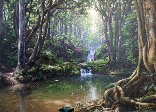 El susuro del arroyo, oleo y lienzo