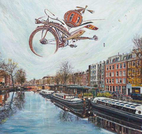 Amsterdam. Mixta sobre lienzo. 136 x 142 cm. 2019