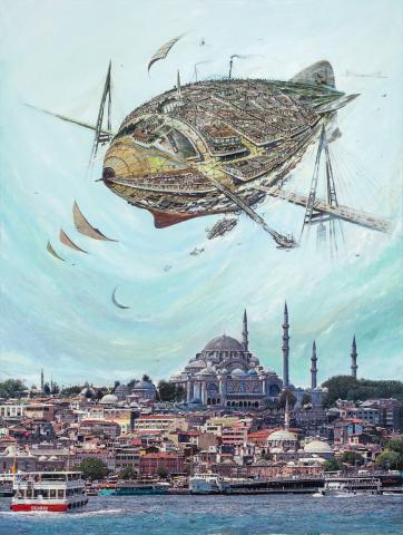 Estambul. Mixta sobre lienzo. 200 x 150 cm. 2019