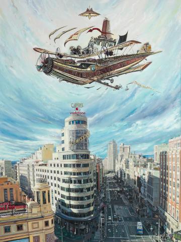 Madrid. Mixta sobre lienzo. 200 x 150 cm. 2019