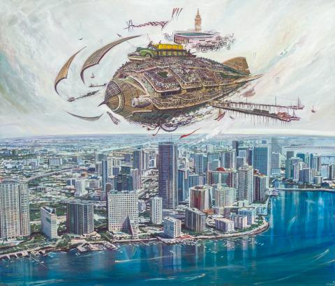Miami. Mixta sobre lienzo. 118 x 148 cm. 2019