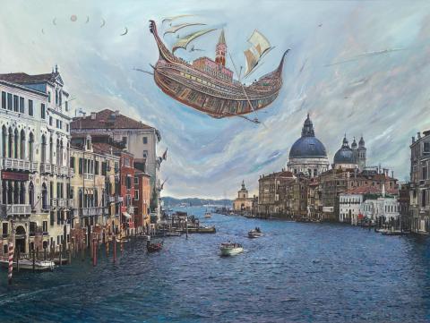 Venecia. Mixta sobre lienzo. 150 x 200 cm. 2019