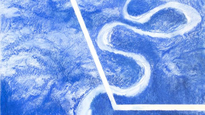 Río Yucón, obra de Rafael Villares. Río Yucón, obra de Rafael Villares.