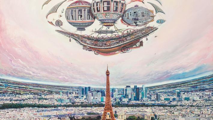 La Villa de París. Mixta sobre lienzo. 120 x 140 cm. 2018