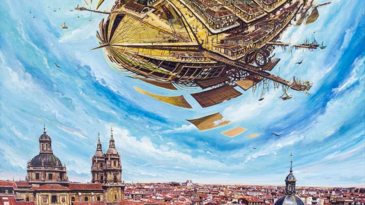 Salamanca, el verano. Mixta sobre lienzo. 200 x 150 cm. 2020